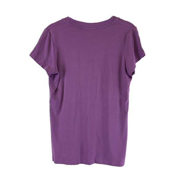 BOGO Lesley Evers Purple V-Neck Tee Short Sleeves Viscose Stretch Womens Small - Picture 4 of 10